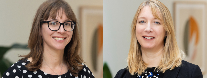 New starters Rachel Walker and Claire Parr